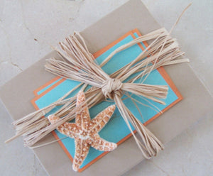 Starfish wedding invitation, destination wedding invitation, beach wedding invitation with starfish, Boxed wedding invitation