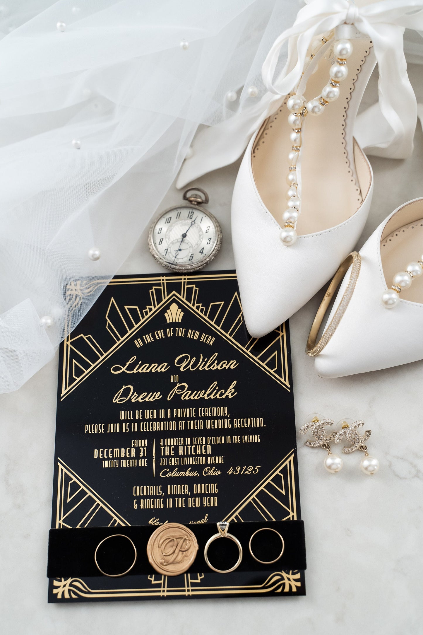 Great Gatsby Acrylic Invitation Suite