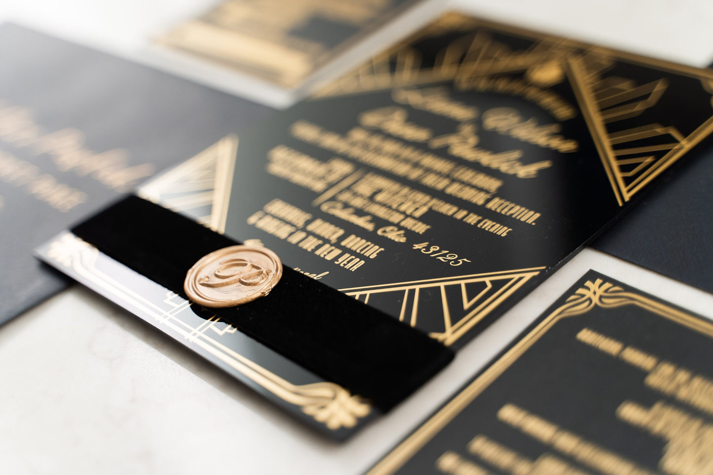 Great Gatsby Acrylic Invitation Suite