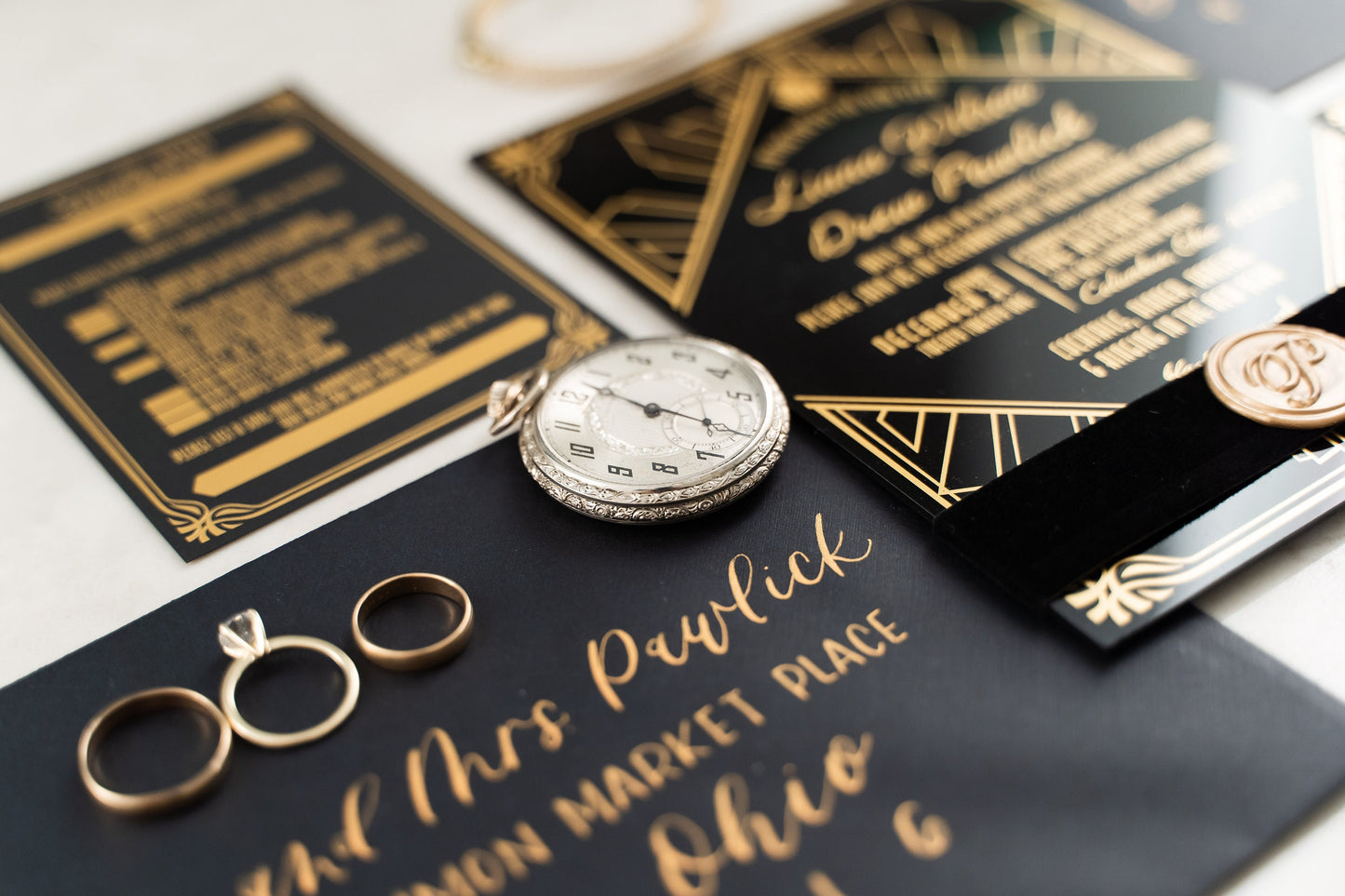 Great Gatsby Acrylic Invitation Suite