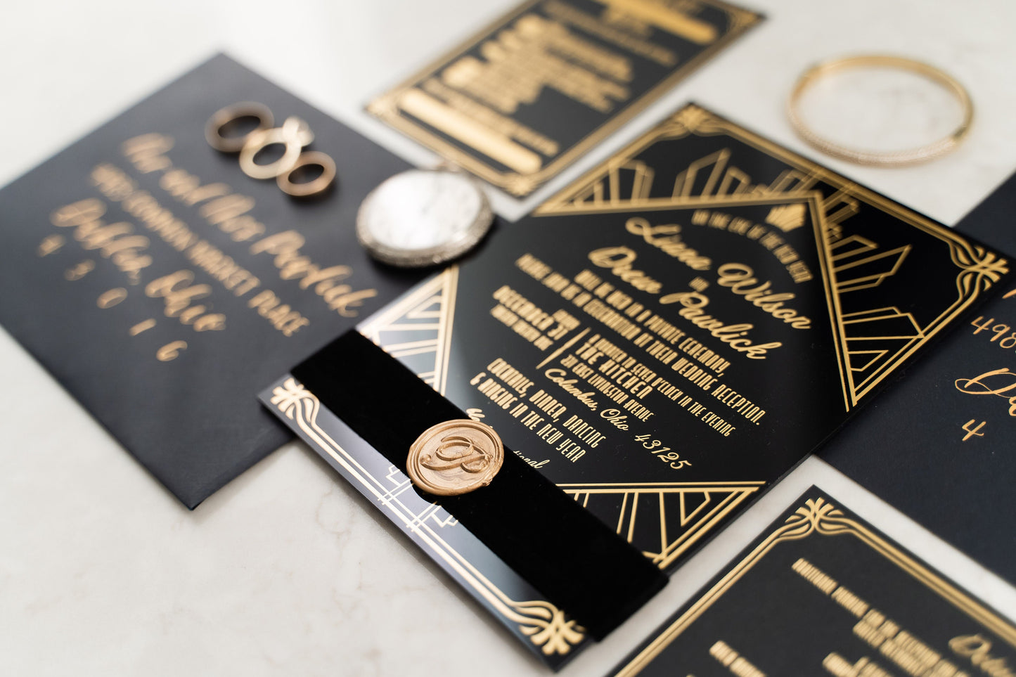 Great Gatsby Acrylic Invitation Suite