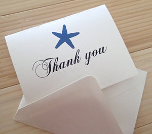 Custom Thank You Notes ( Set of 25) / Thank you Card/ Wedding Thankyou Card/ Personalized Beach Thank you Note
