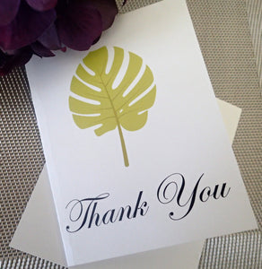 Custom Thank You Notes ( Set of 25) / Thank you Card/ Wedding Thankyou Card/ Personalized Tropical  Thank you Note