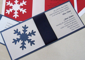 Stylish SnowFlake Invitation Set