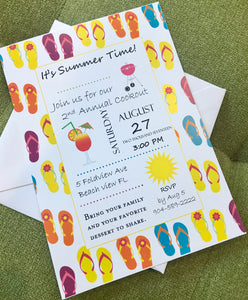 Summer Flip Flop Invitation